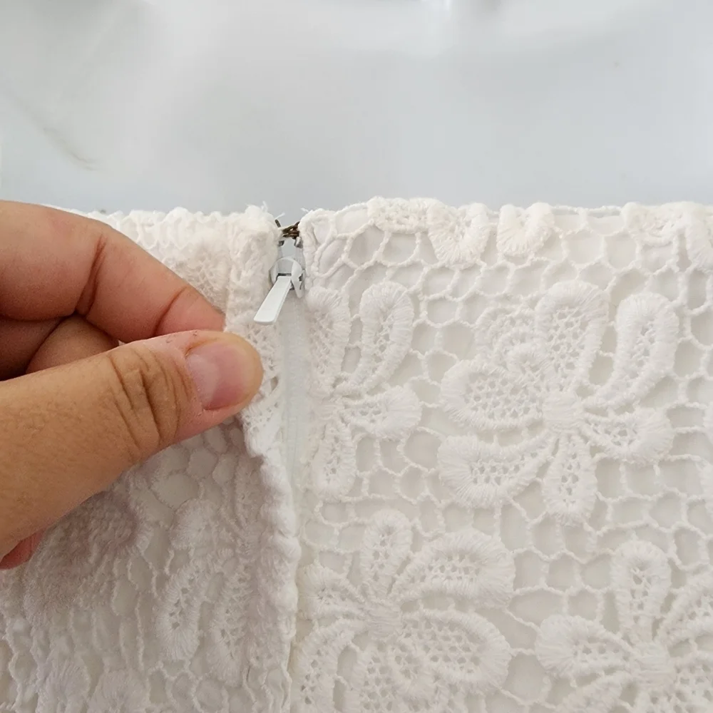 Lilly Pulitzer Larter Dress Lace Strapless Dress Weeding white Size 0 - Picture 14 of 15